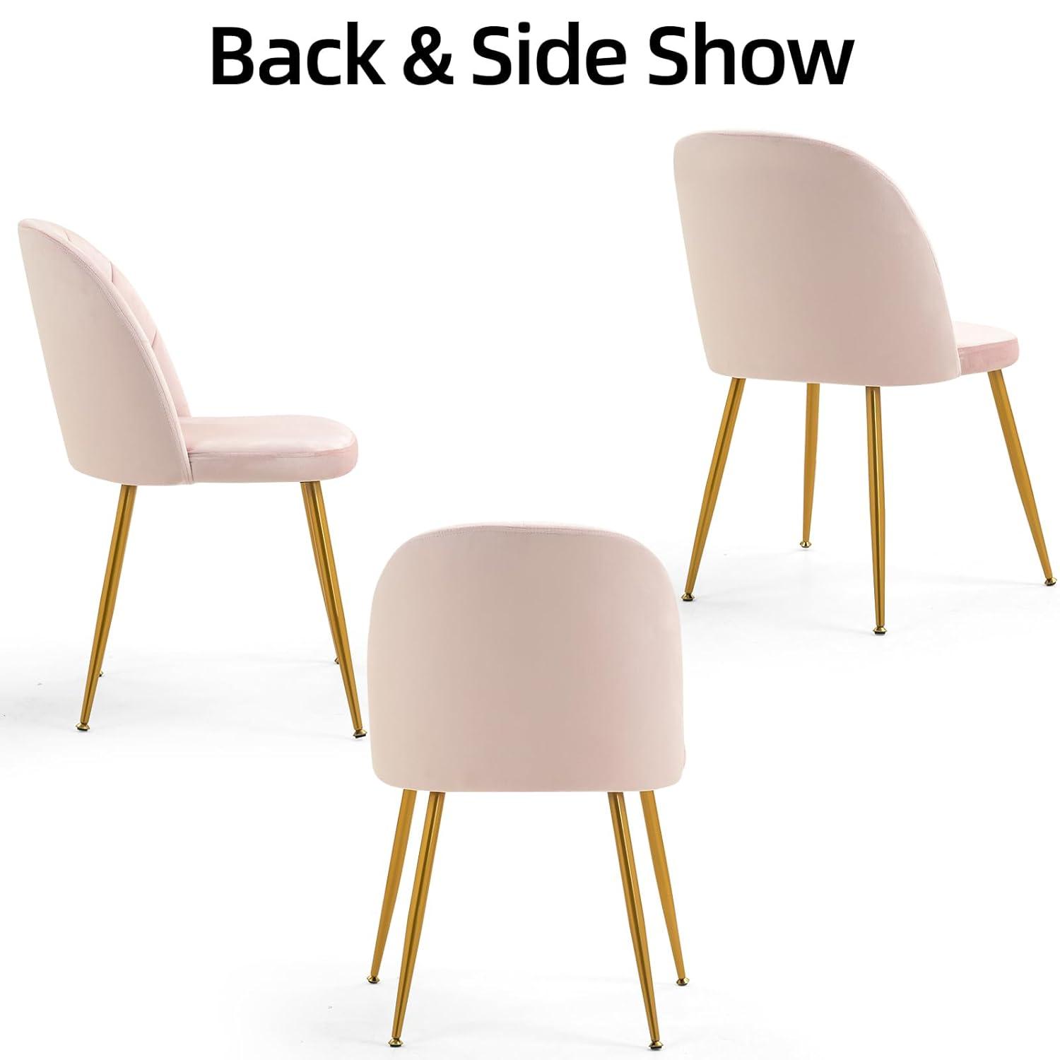 Everly Quinn Velvet Upholstered Stacking Side Chair (Set of 4)