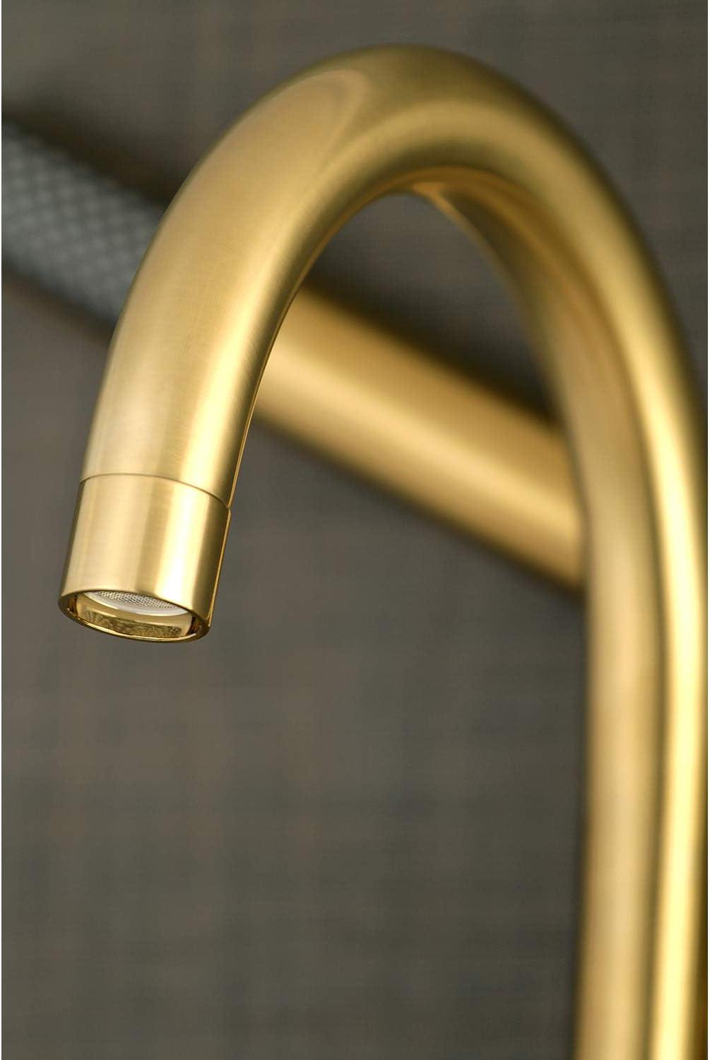 Kingston Brass AE8157DL Kingston Brass Concord Three-Handle 2-Hole Tub Wall Mount Clawfoot Tub Faucet with Hand Shower
