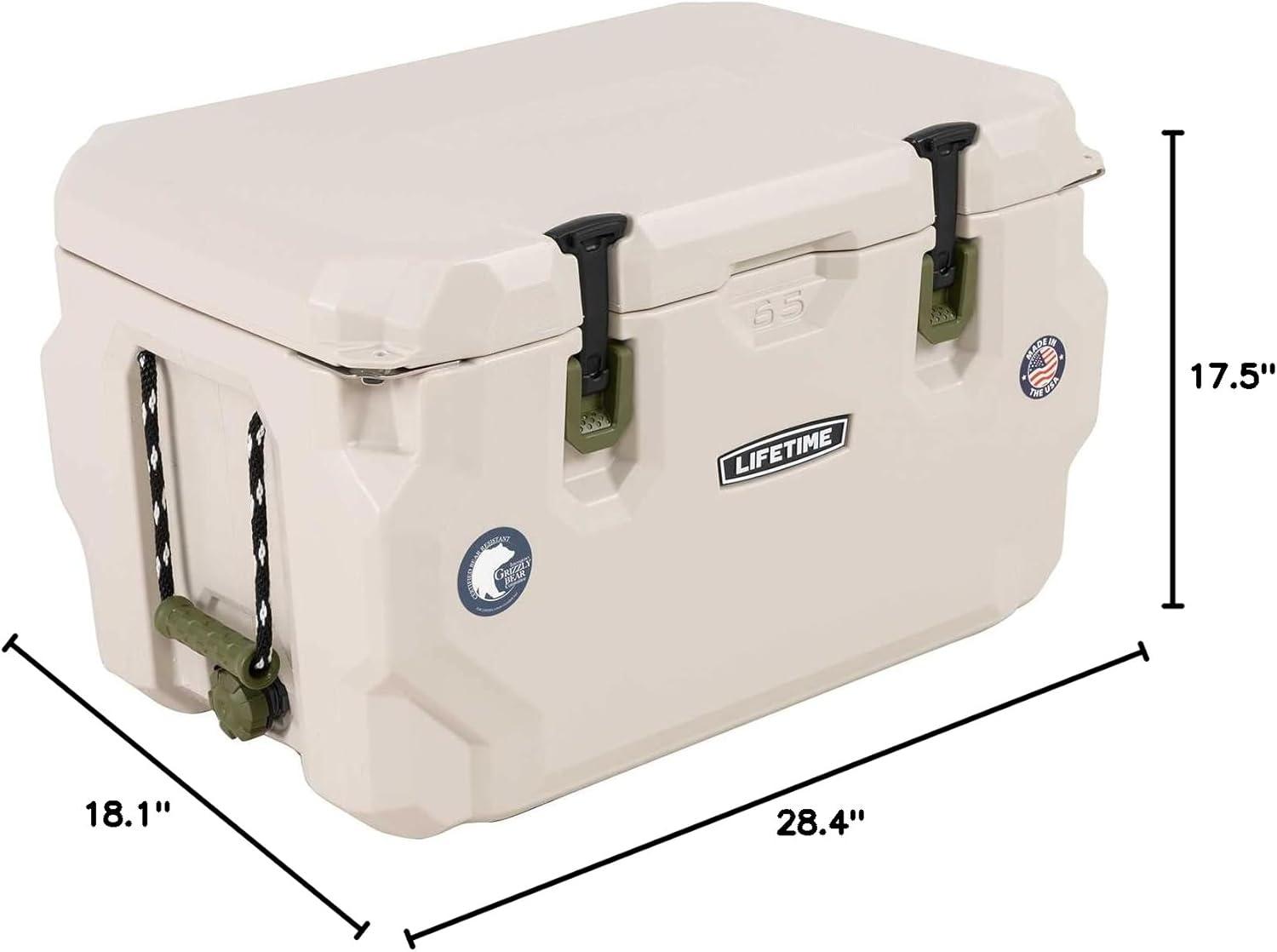 Pumice and Green 65 Quart Bear Resistant Cooler