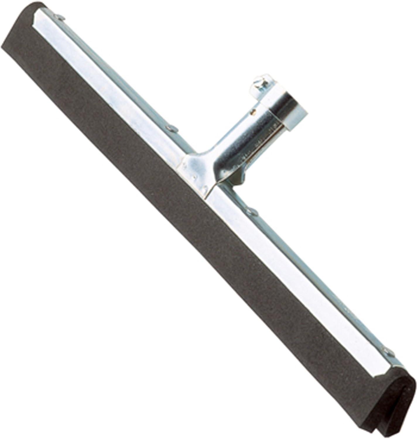 Ettore 18" Black Rubber Floor Squeegee with Steel Frame