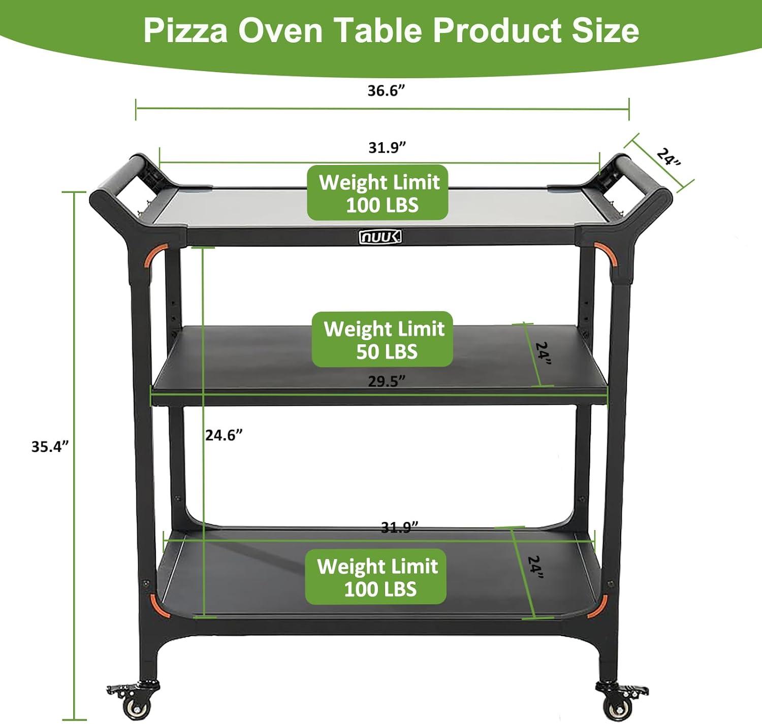 NUUK Stainless Steel 30IN Outdoor Grill and Prep Cart