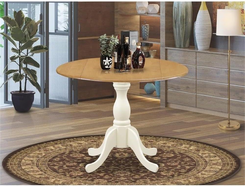 Dublin Extendable Round Solid Wood Dining Table