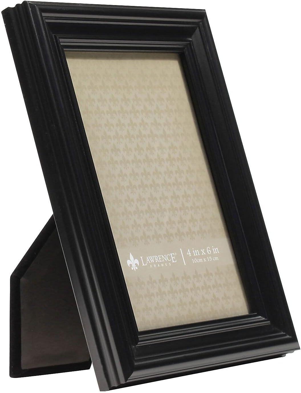 Lawrence Frames 4x6 Classic Detailed Black Picture Frame