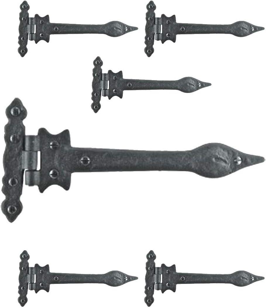 Spear Tip Wrought Iron Strap Hinge