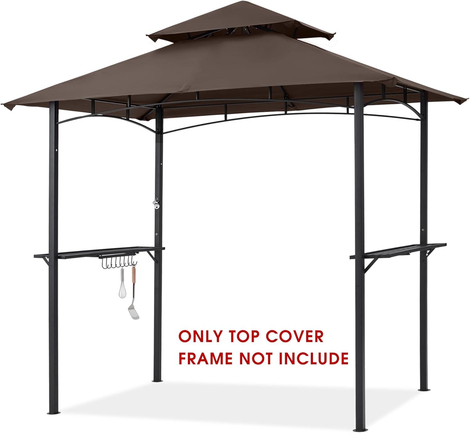 Brown Polyester Replacement Canopy for Grill Gazebo