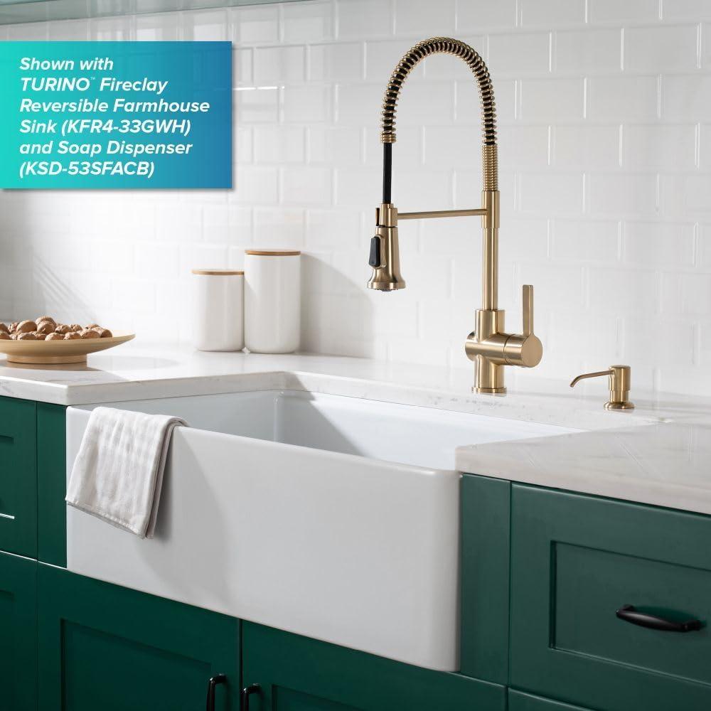 KRAUS Britt Commercial Style Single Handle Pull Down Kitchen Faucet