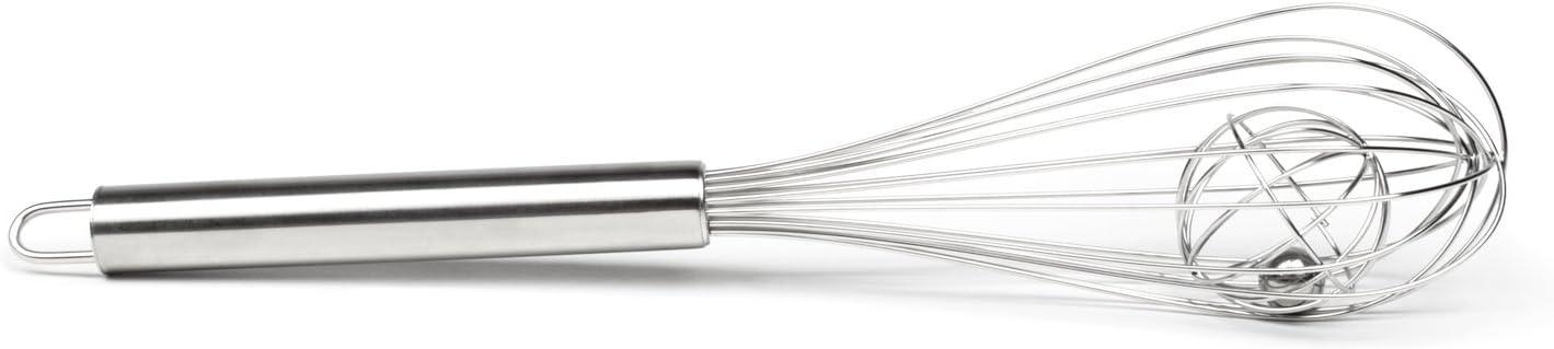 Stainless Steel Basket Cage Whisk with Ball, 12.5 inches