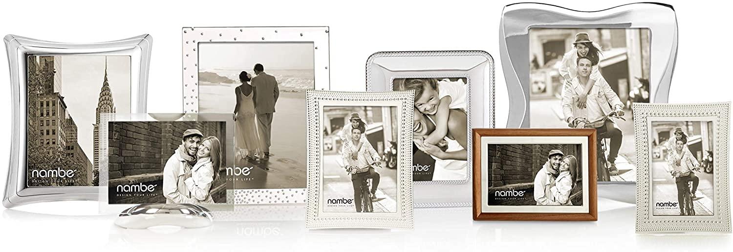 Nambe Portal Picture Frame Holds One 5 x 7 Photo - Silver