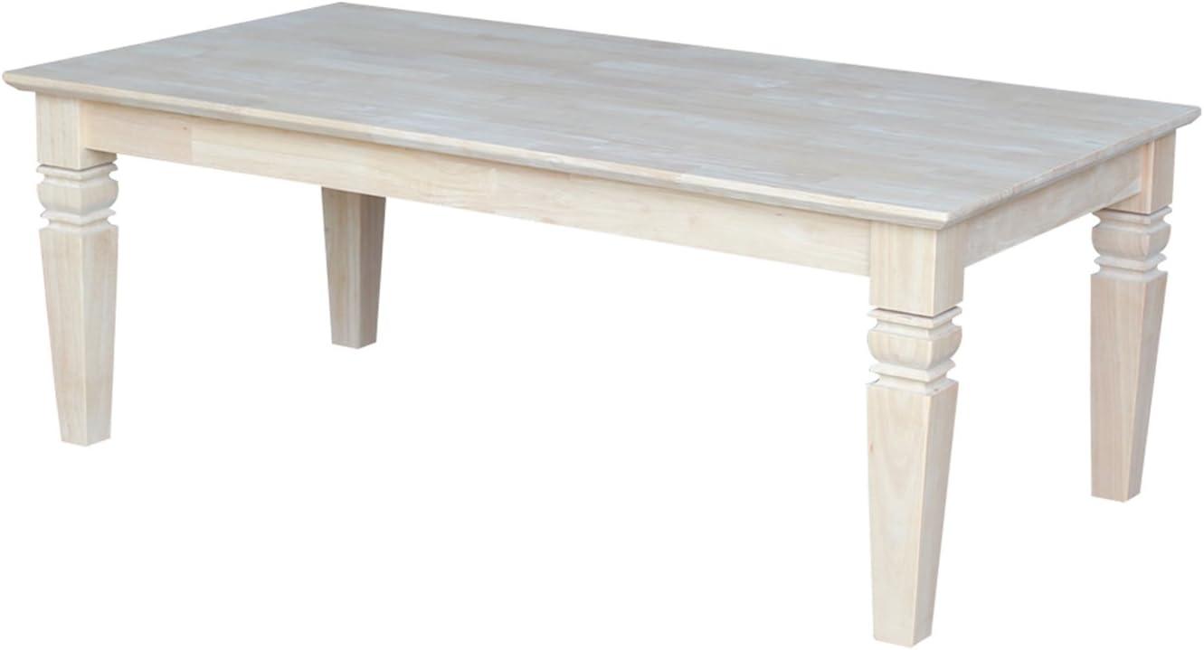 International Concepts Java Coffee Table: Farmhouse Style, Hardwood Frame, Spot Clean, 18" High