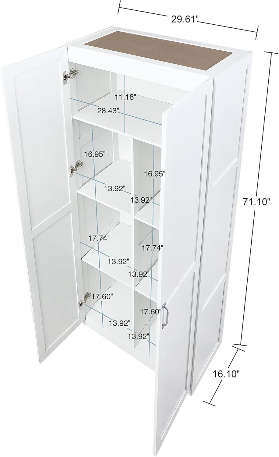 Hopkins Modern 7 Shelf Freestanding Storage Closet - Manhattan Comfort