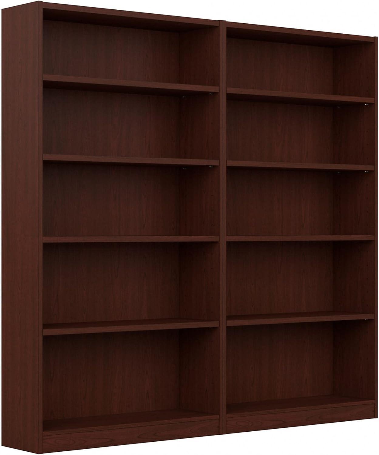 Bush Furniture Universal 5 Shelf Bookcase Vogue Cherry Set of 2 UB003VC