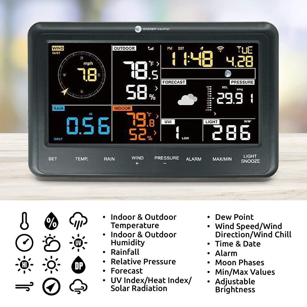 17'' Solar Powered Wireless Outdoor Weather Station