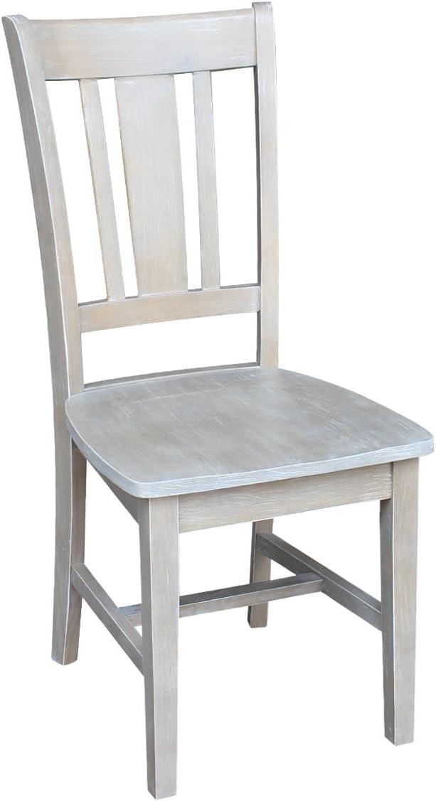 San Remo Slatback Side Chair in Washed Gray Taupe