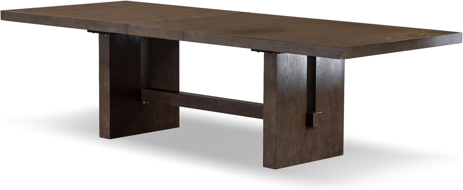 Goddard Dark Walnut Solid Wood Extendable Dining Table, 108-inch