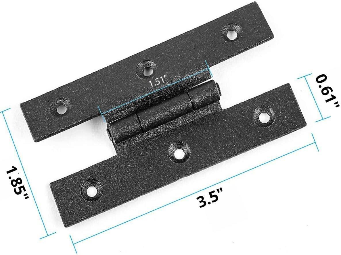 Black Wrought Iron Offset Cabinet Hinges Pack of 6