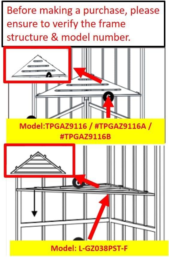 Tan Metal Square Waterproof Garden Gazebo Canopy Top