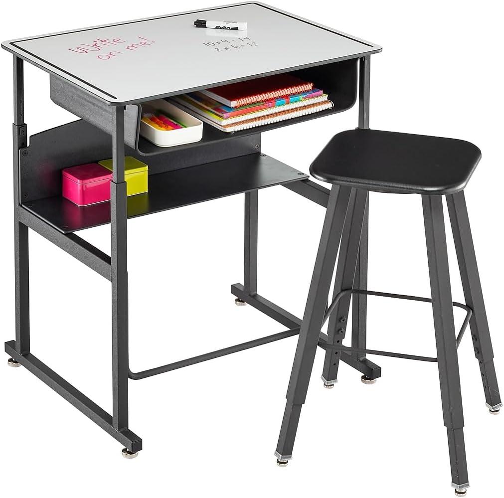 Safco Products Company AlphaBetter® Wood Adjustable Height Open Front Desk