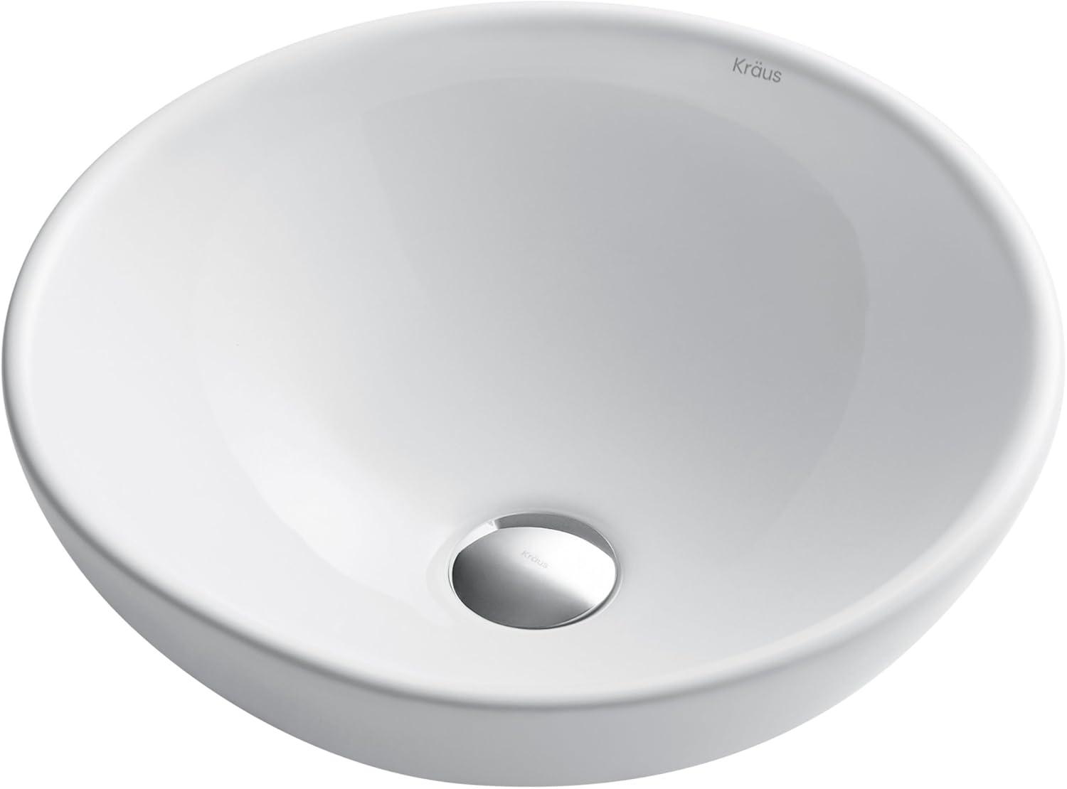 Thin ceramics Circular Vessel Bathroom Sink