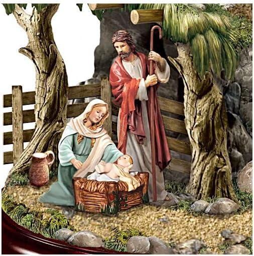 The Bradford Exchange Thomas Kinkade The Life of Christ Hand Painted Sculptural Masterpiece A Celebration of His Infinite Love Religious Statue Illustrating 5 Biblical Life Events of Jesus 12"-Inches
