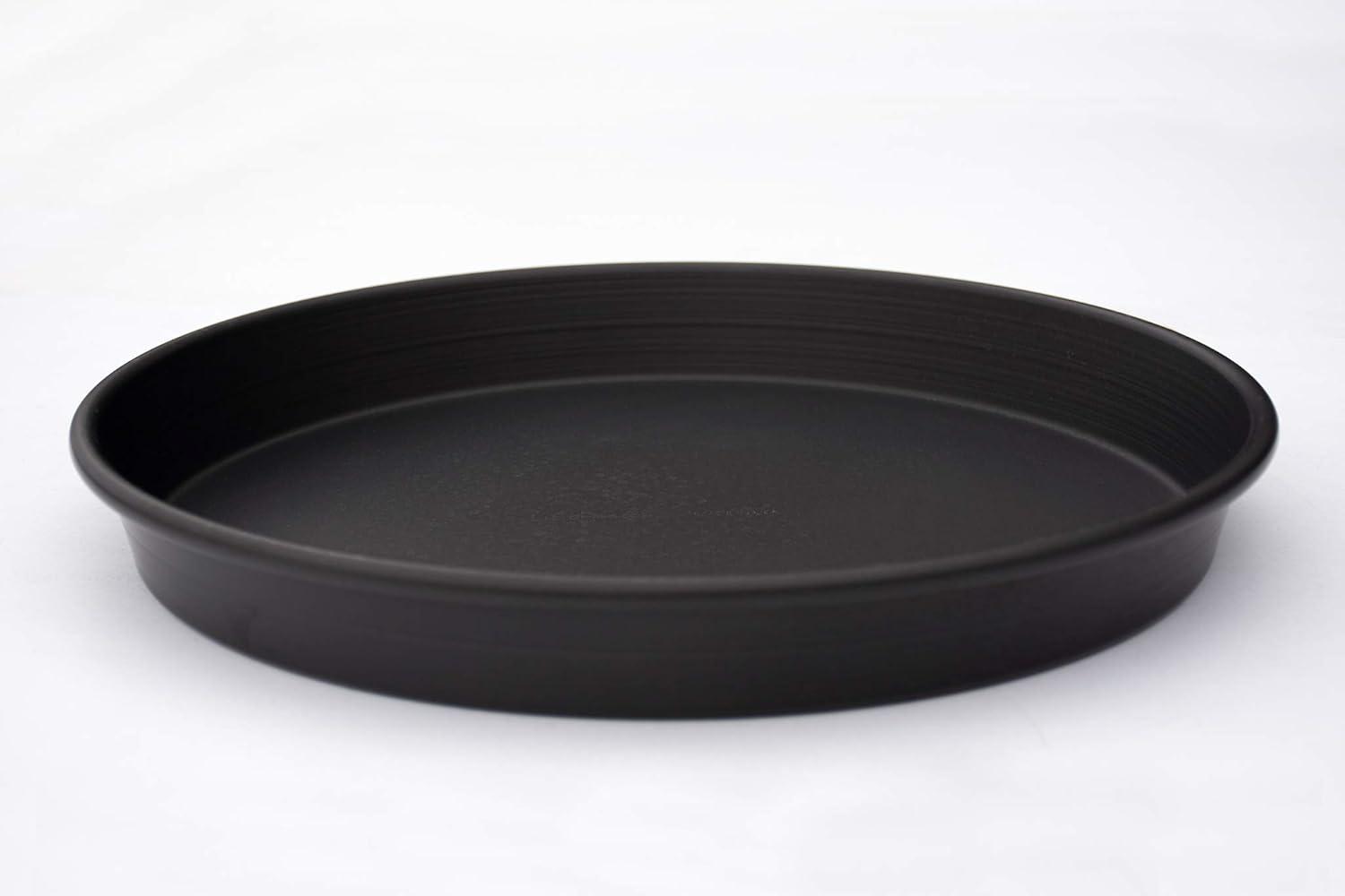 12-Inch Dark Aluminum Deep Dish Pizza Pan with Tuff-Kote Finish