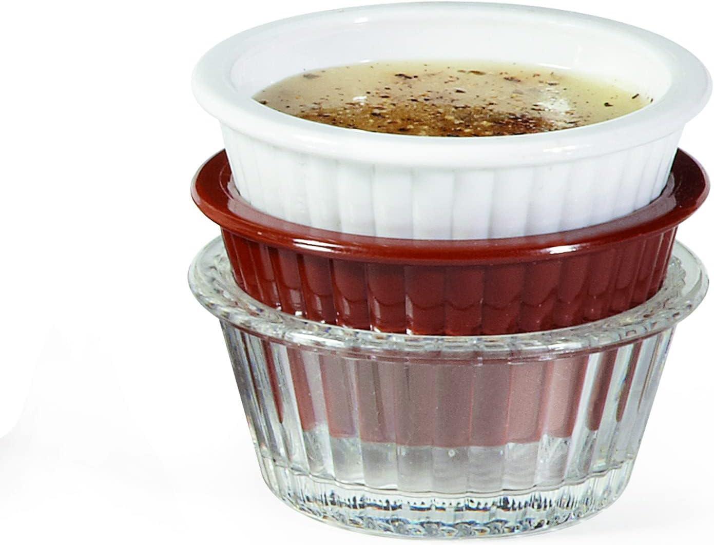 G.E.T. ER-001-CL 1 oz. Fluted Ramekin, Break Resistant, San, Clear (Pack of 12)