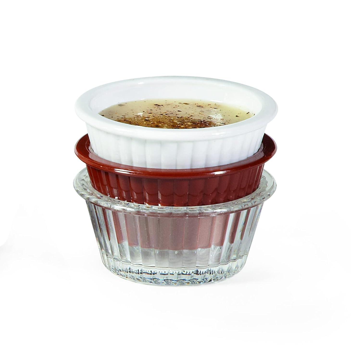 G.E.T. ER-001-CL 1 oz. Fluted Ramekin, Break Resistant, San, Clear (Pack of 12)