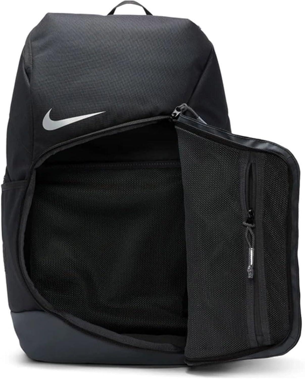 Nike Men's Hoops Elite Backpack, Black Anthracite and Metallic Silver