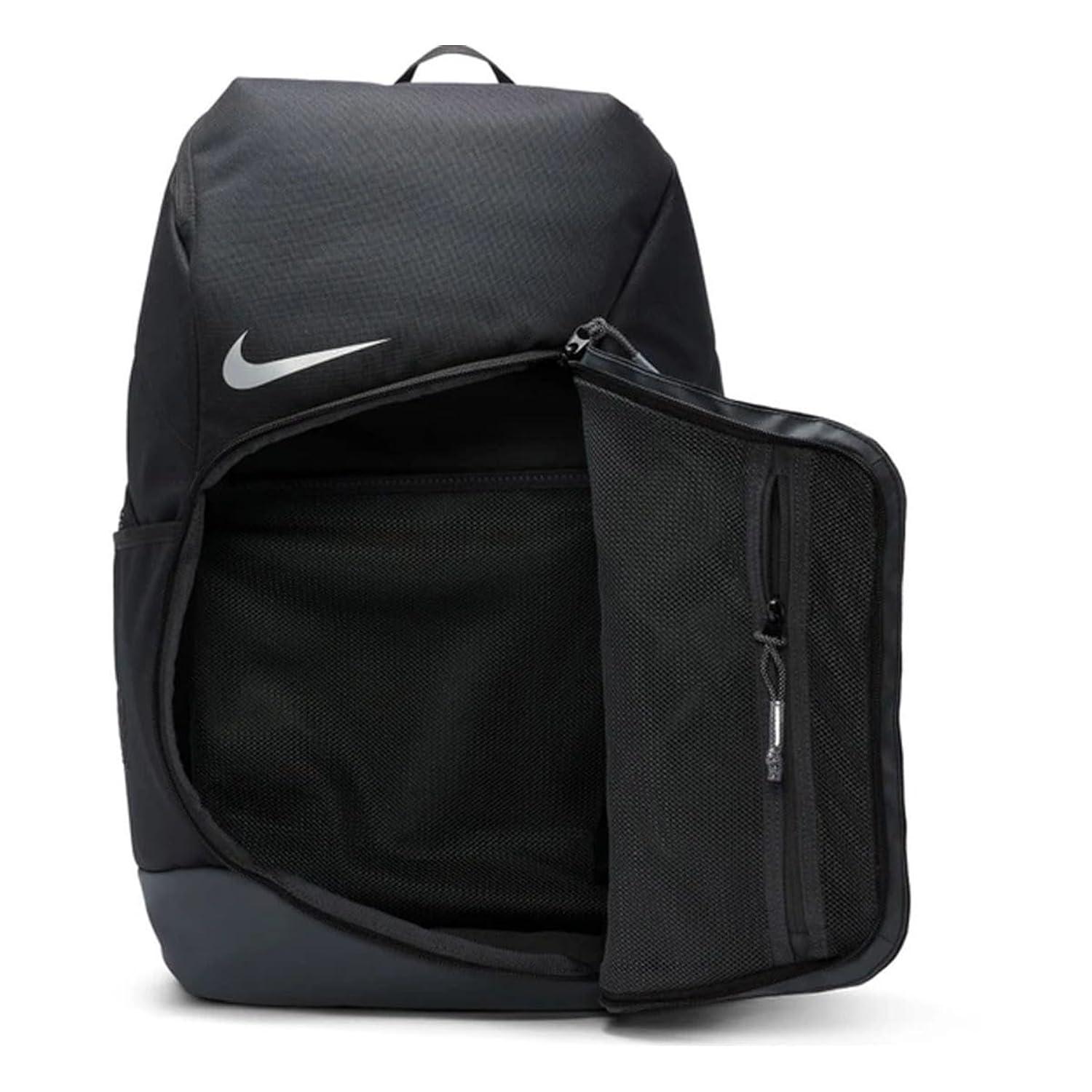 Nike Men's Hoops Elite Backpack, Black Anthracite and Metallic Silver