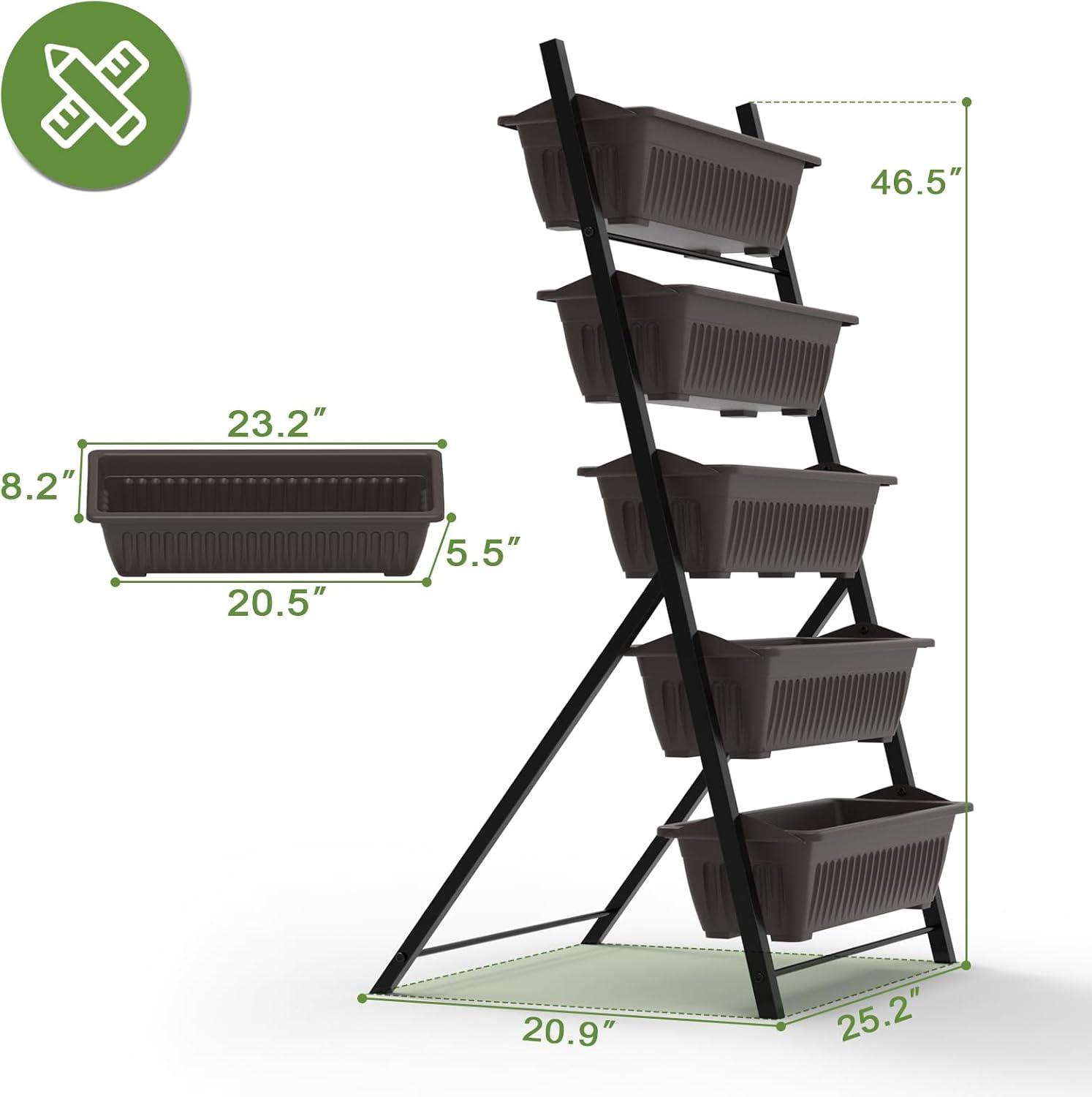 G TALECO GEAR Vertical Garden Planter, Vertical Raised Garden Bed Planter Box with 5 Container Boxes, Grow Your Herb Vegetables Flowers Indoor and Outdoor (5-Tier)