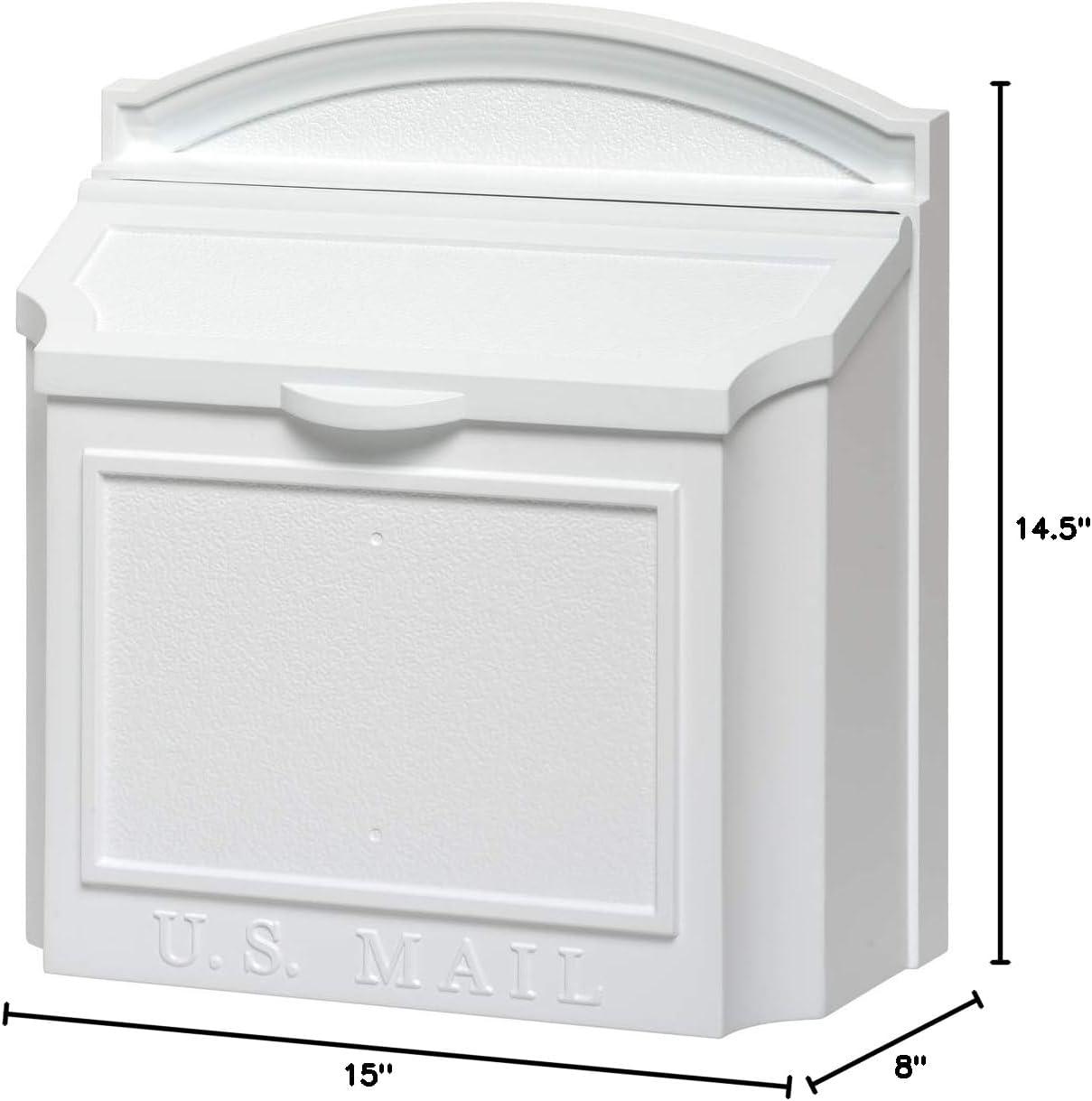 White Vertical Aluminum Lockable Mail Drop Box