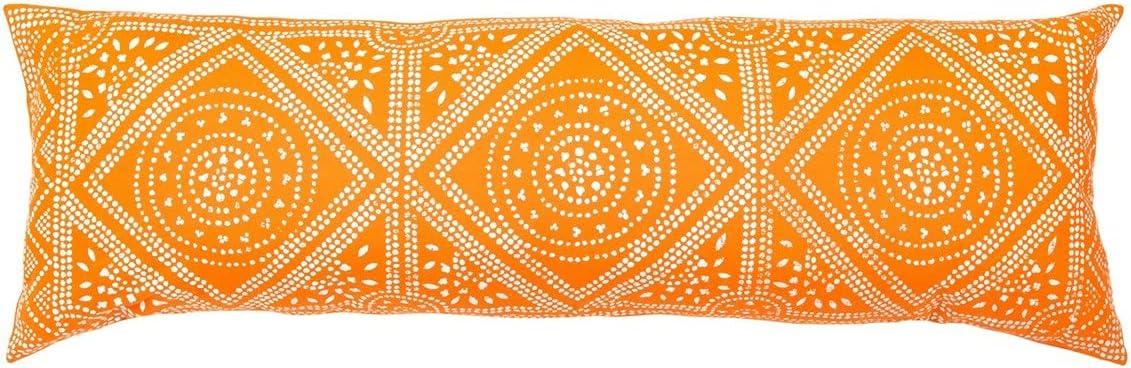 Valenti Pillow - Orange/White - 12"X36" - Safavieh