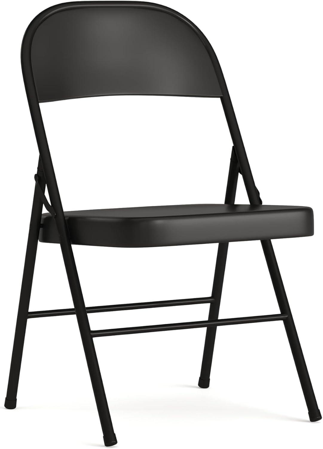 Flash Furniture HERCULES Series Double Braced Black Metal Folding Chair