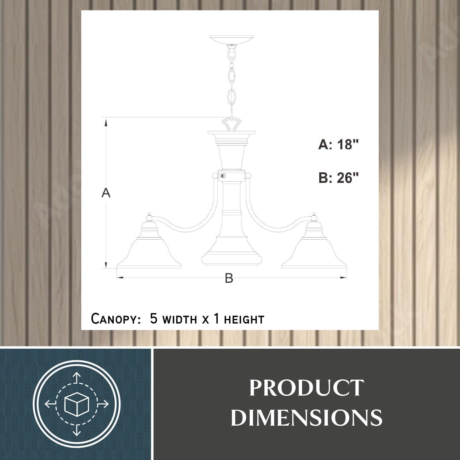 Vaxcel Standford 6 - Light Chandelier in  Brushed Nickel