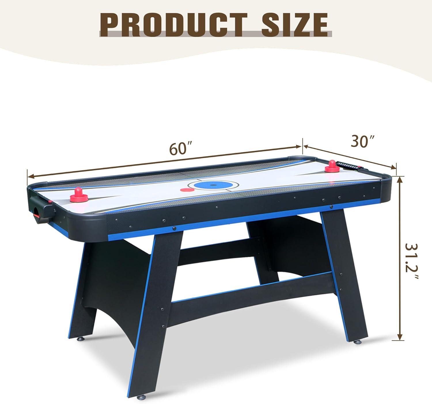 Hathaway Games 5' Two Player Air Hockey Table with Manual Scoreboard