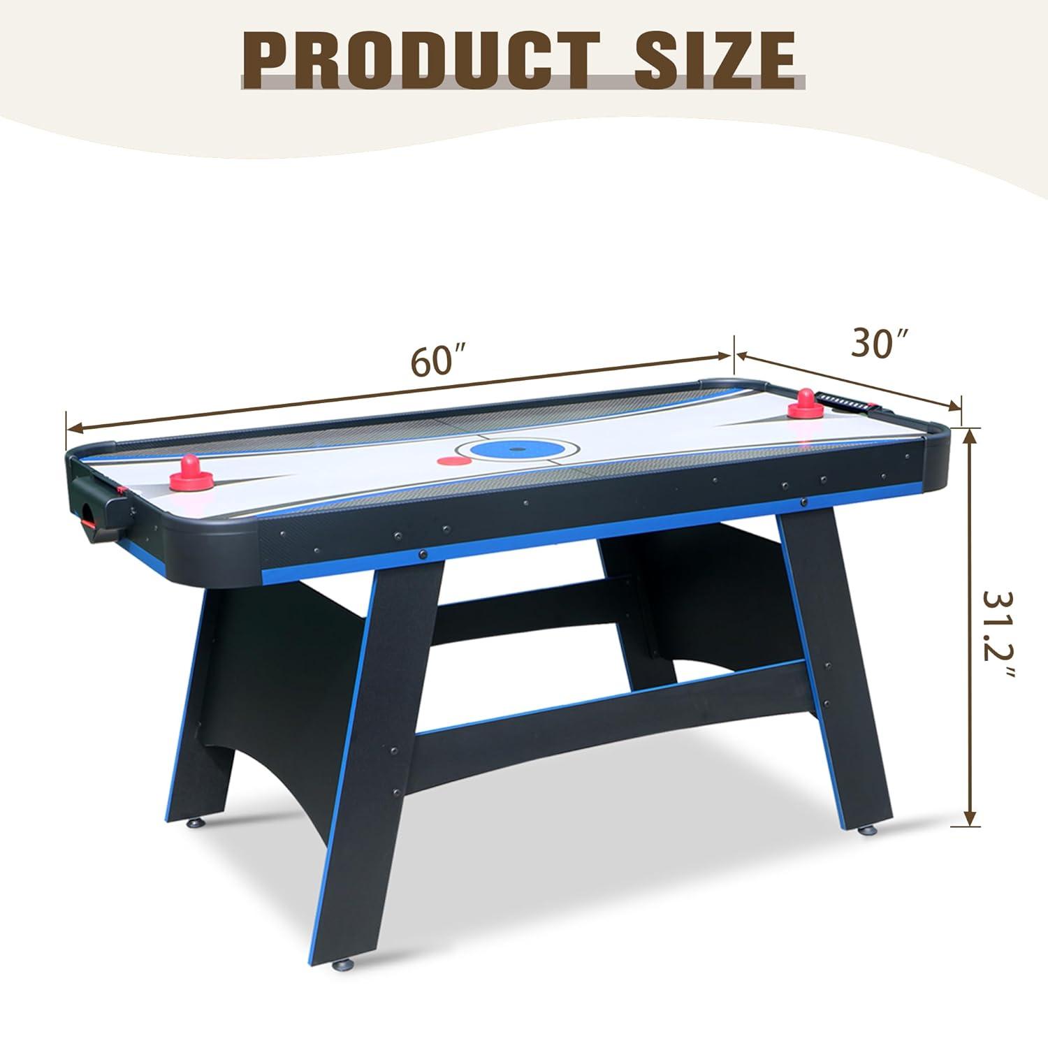 Hathaway Games 5' Two Player Air Hockey Table with Manual Scoreboard