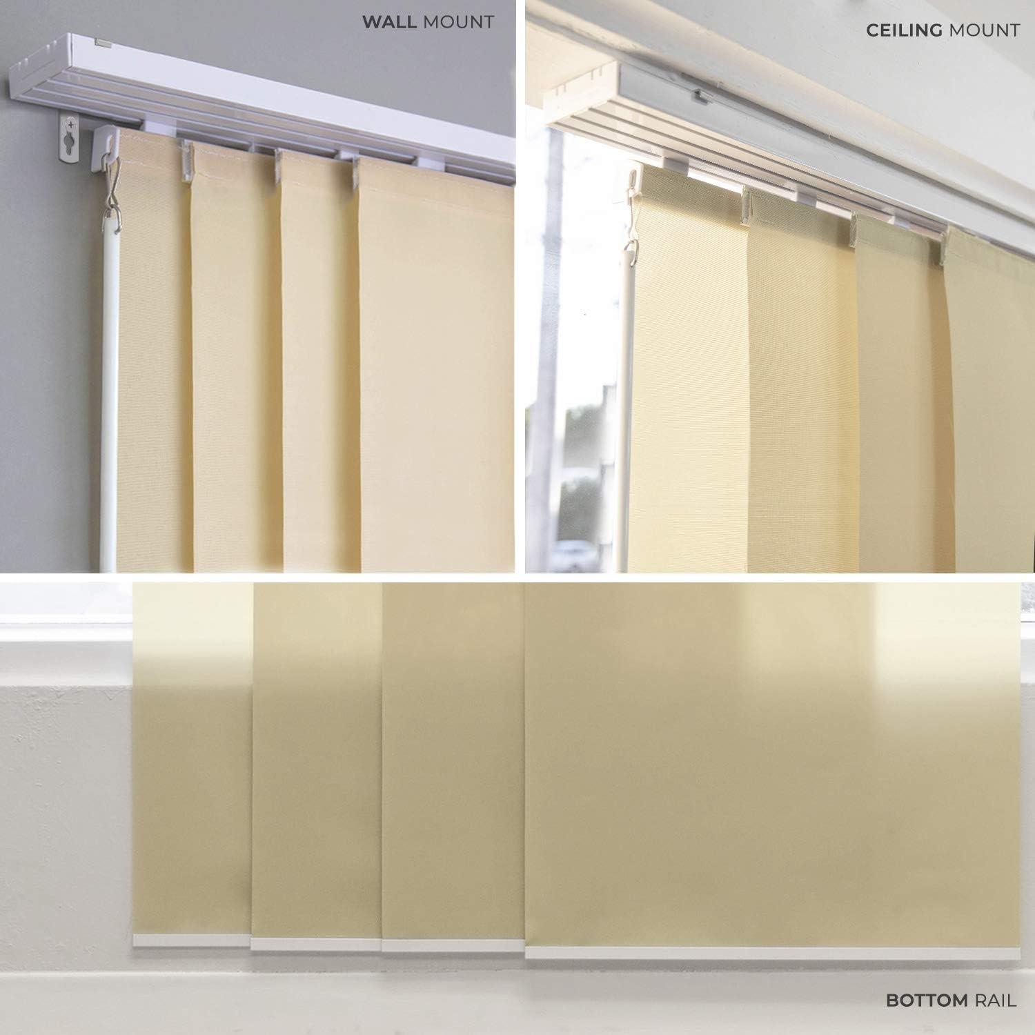 CHICOLOGY QUAD RAIL SLIDING PANEL Brunch Grey (Light Filtering) W:46-86 x H:Up-to 96 inches