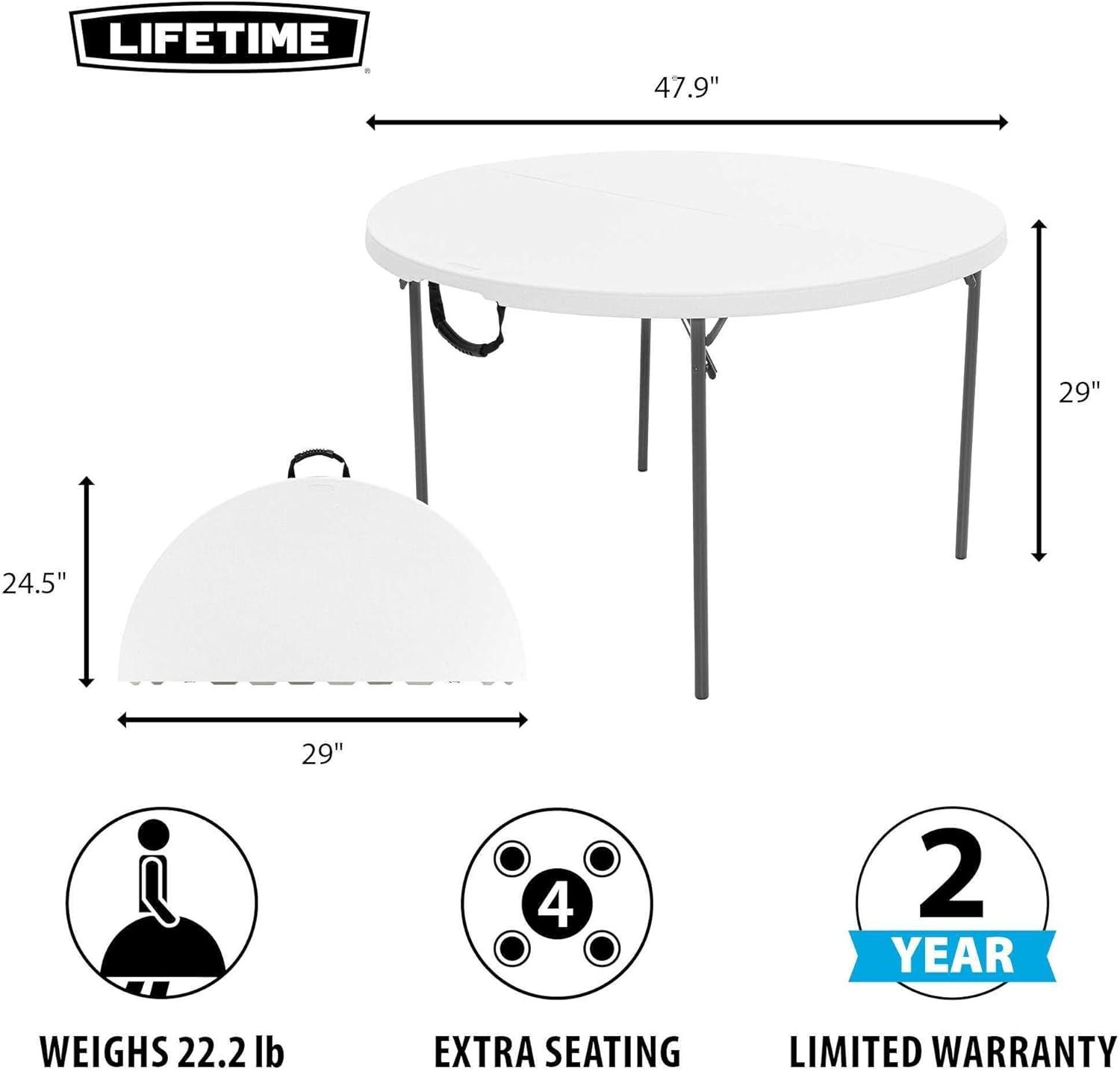 Lifetime 48'' Circular Portable Banquet Table