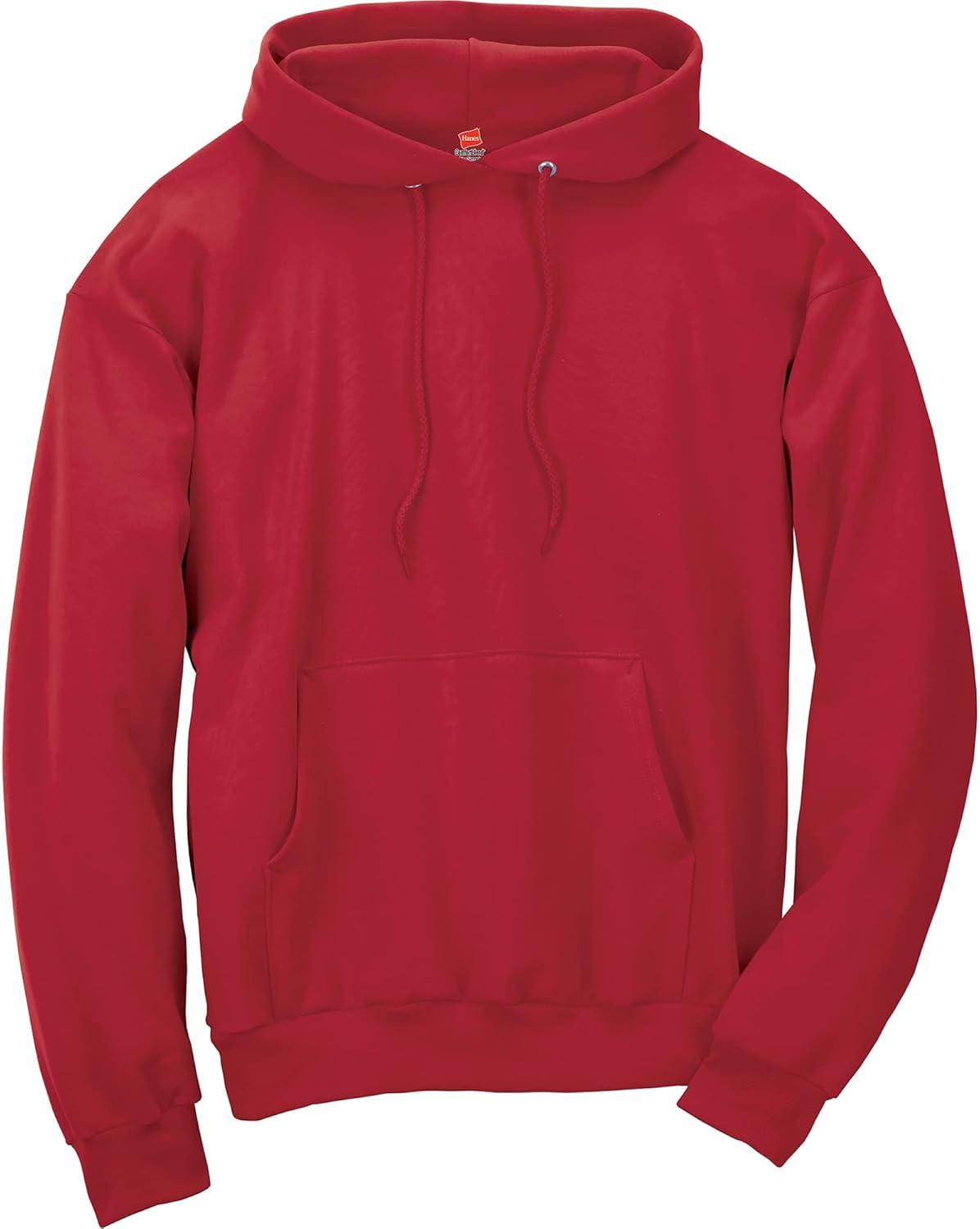 Hanes EcoSmart Men's Fleece Hoodie Deep Red S
