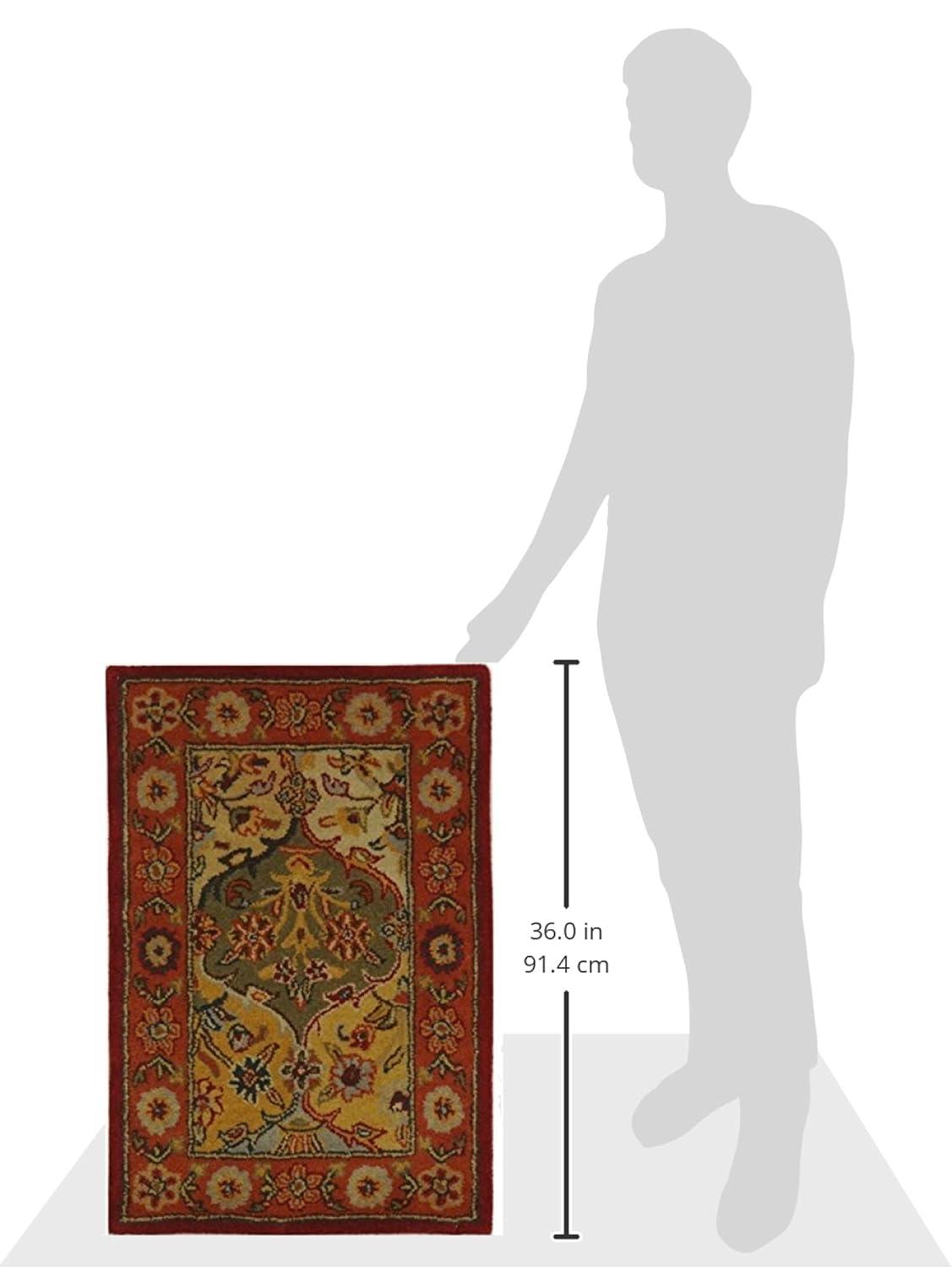 SAFAVIEH Heritage Woodville Traditional Wool Area Rug, Multi/Red, 2' x 3'