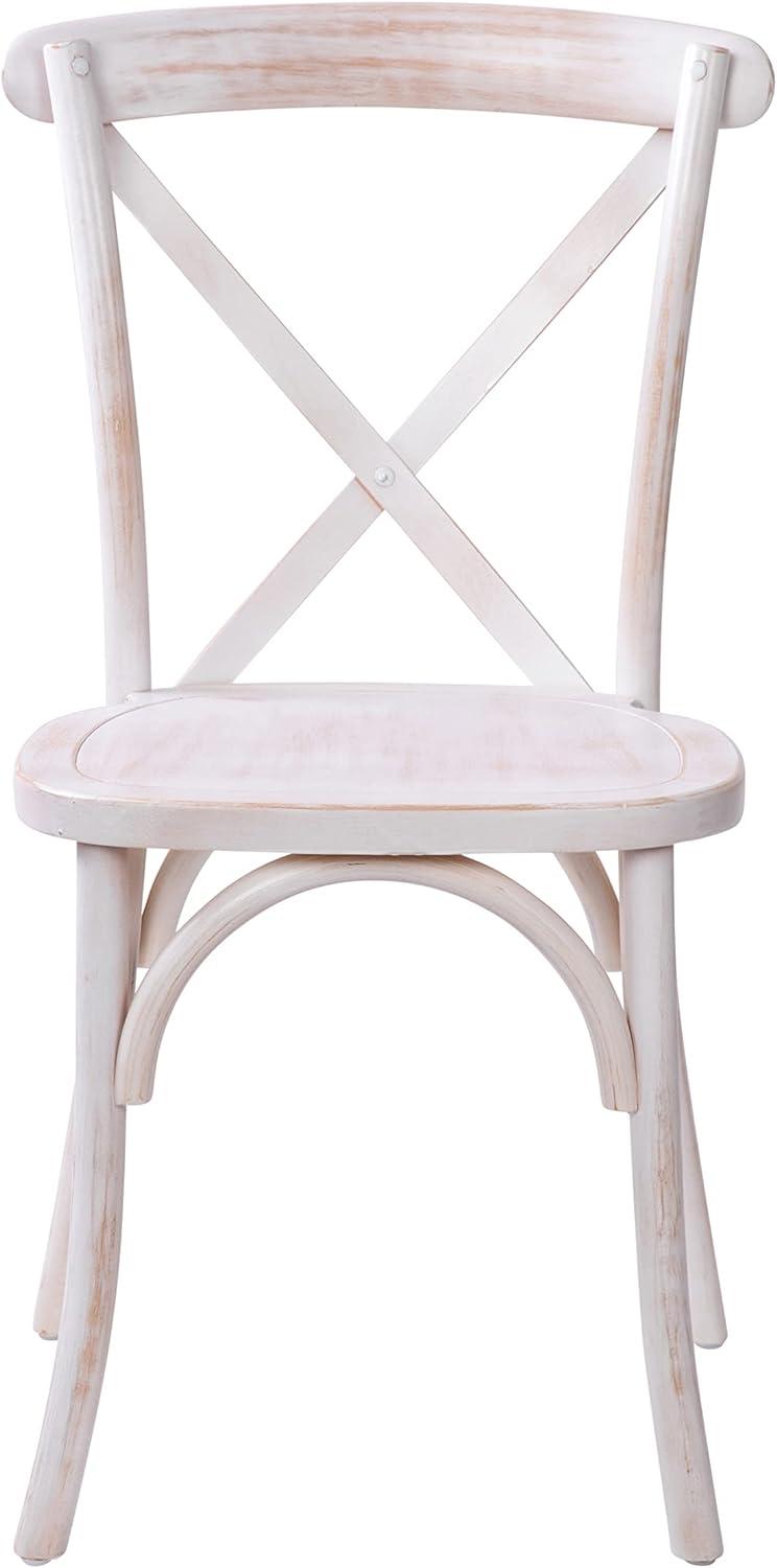 Merrick Lane Bardstown X-Back Bistro Style Wooden High Back Dining Chair