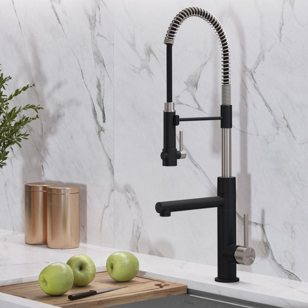 KRAUS Artec Pro 2-Function Commercial Style Pre-Rinse Kitchen Faucet with Pull-Down Spring Spout and Pot Filler