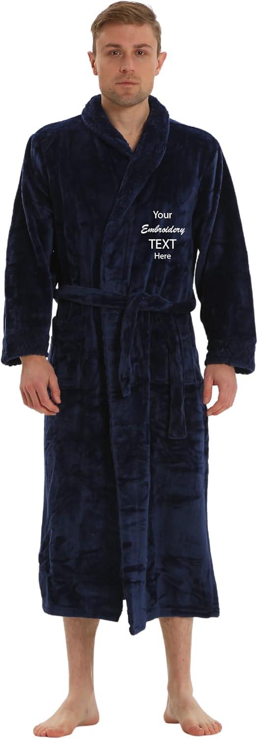 Plush Robe for Women and Men - His and Her Robes with Personalization Options - Super Soft Luxurious Spa Bathrobes