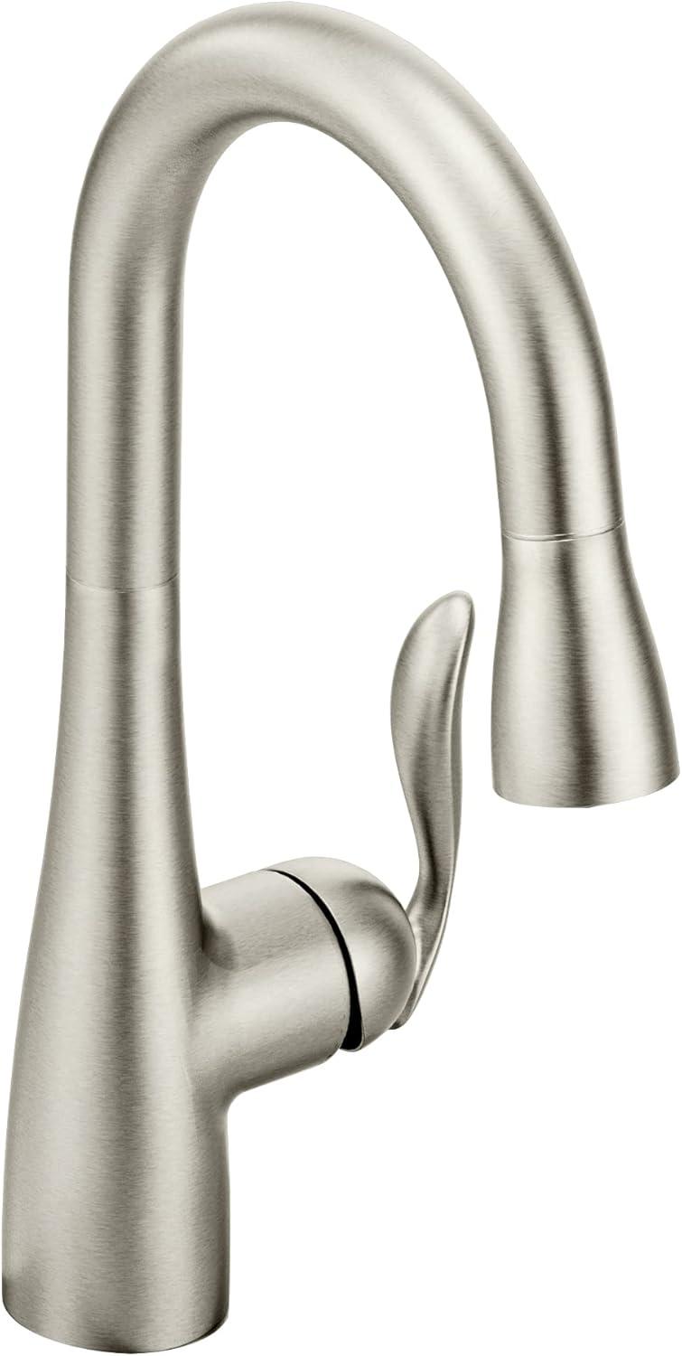Moen Arbor One Handle High Arc Pulldown Bar Faucet with Reflex Technology