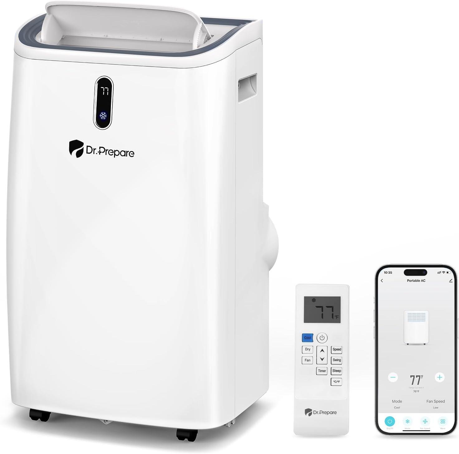 Dr. Prepare 14000 BTU White Portable Air Conditioner with Remote