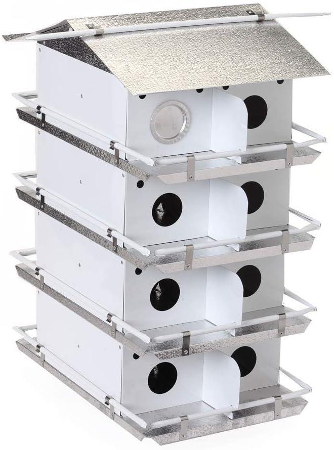Birds Choice Birds Choice Large Coates Original 4-Level, 16-Suite Purple Martin Bird House, White/Grey