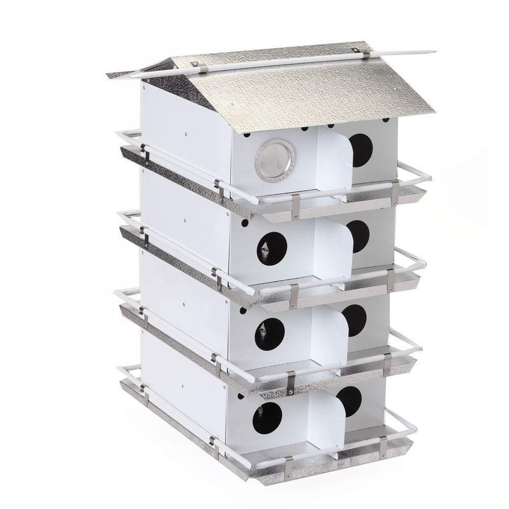 Birds Choice Birds Choice Large Coates Original 4-Level, 16-Suite Purple Martin Bird House, White/Grey