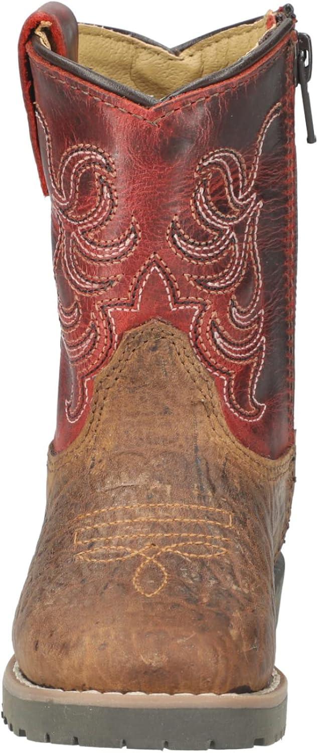 Autry Brown Genuine Leather Mid-Calf Western Boots