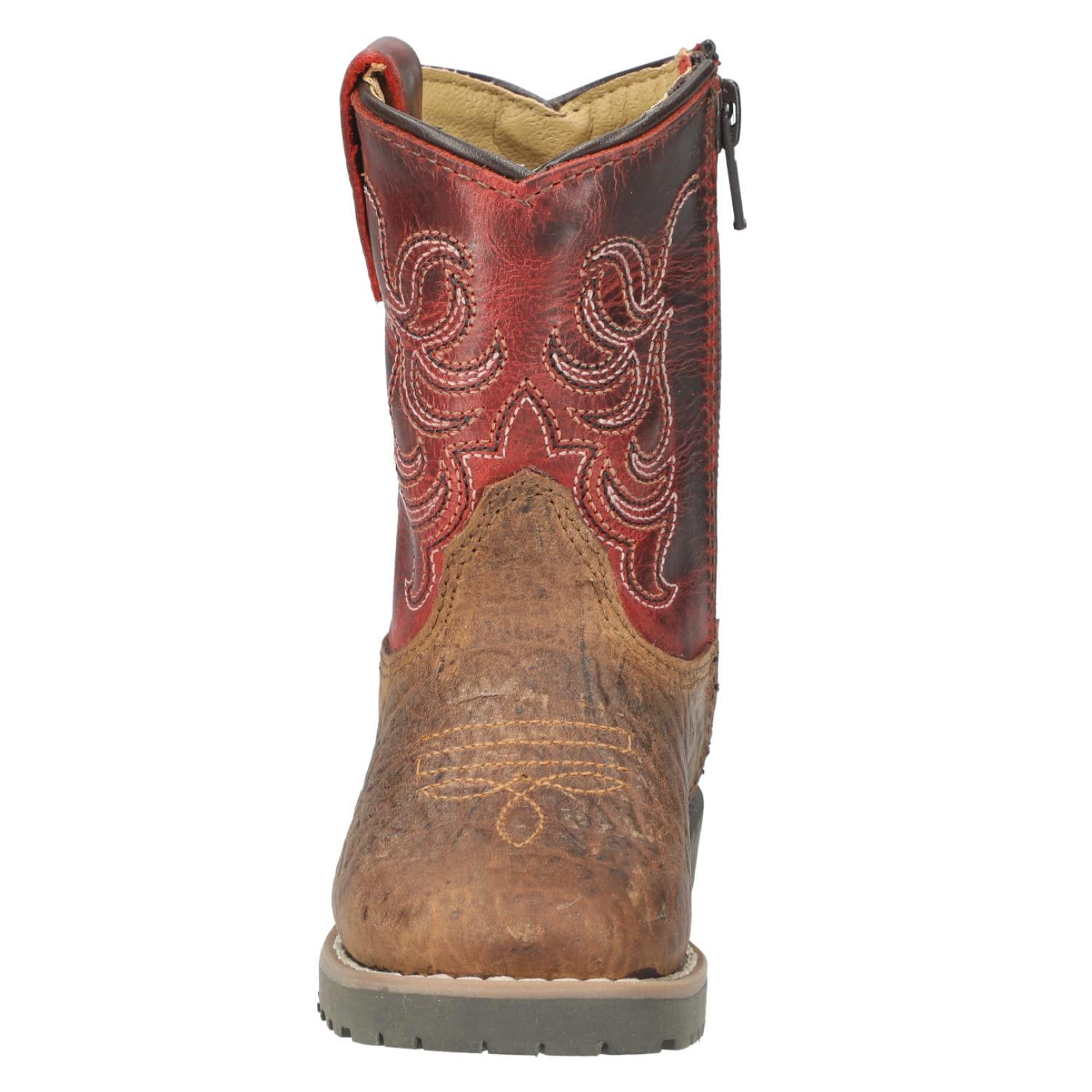 Autry Brown Genuine Leather Mid-Calf Western Boots