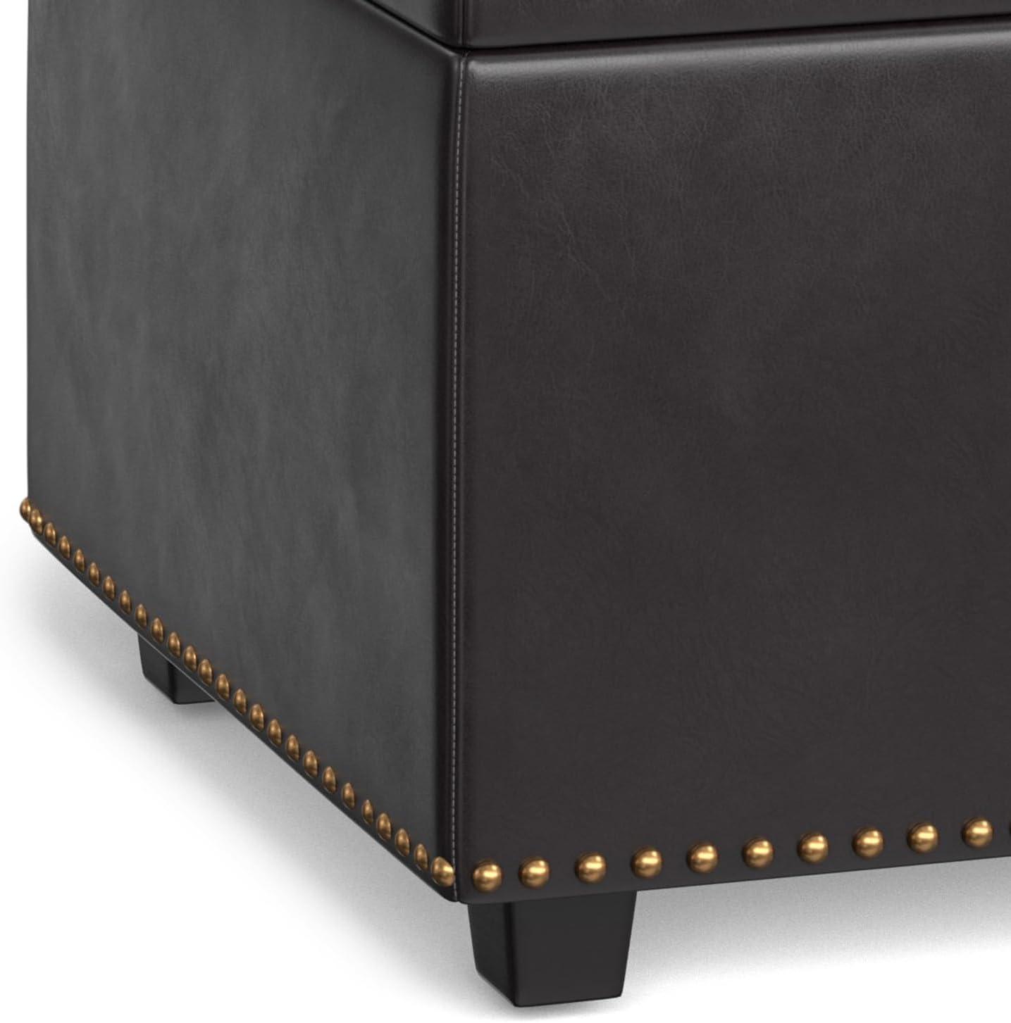 Hamilton Faux Leather Storage Ottoman