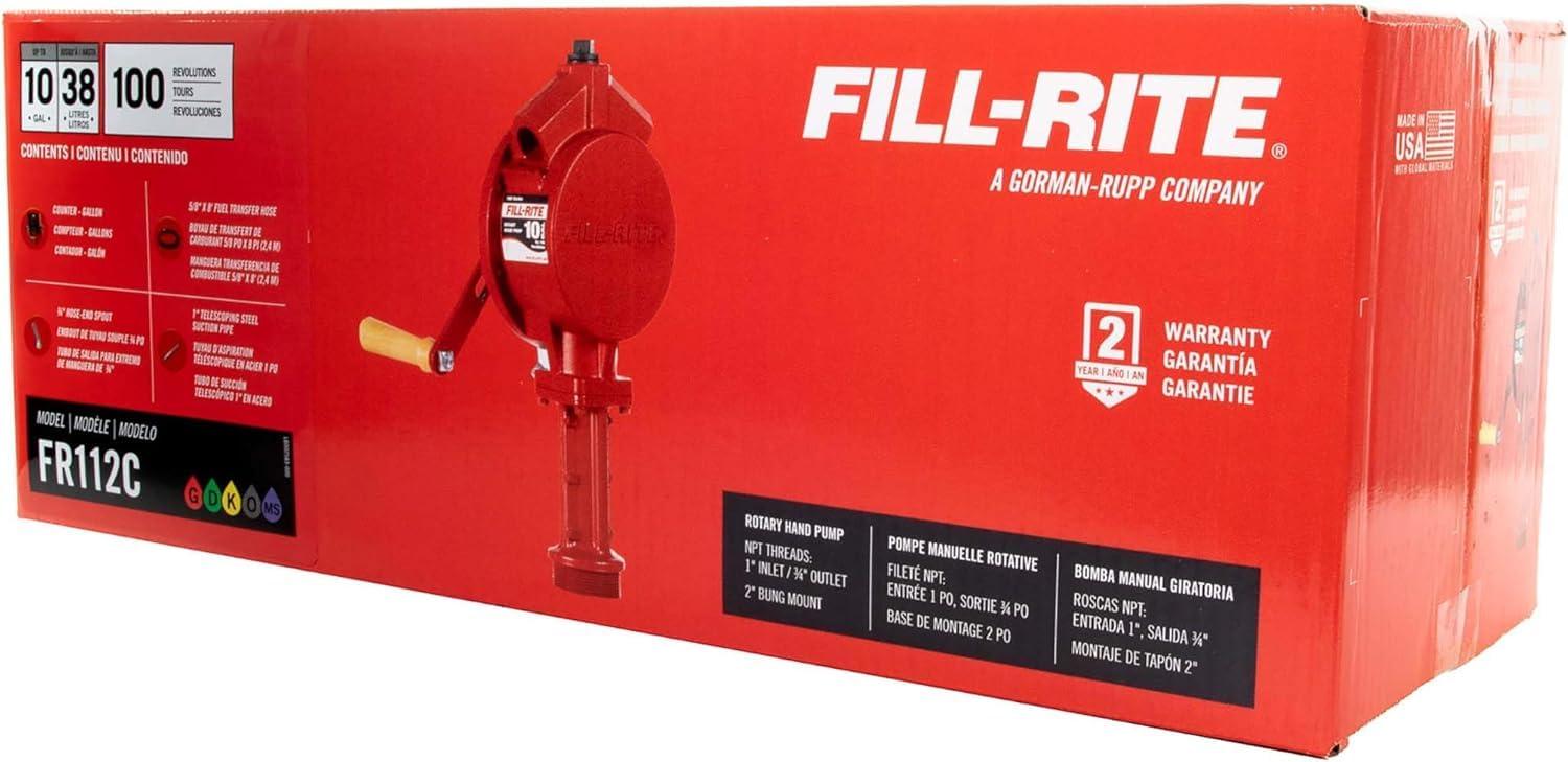Fill-Rite Hand Drum Pump,Rotary,13 oz. per stoke HAWA FR112AC